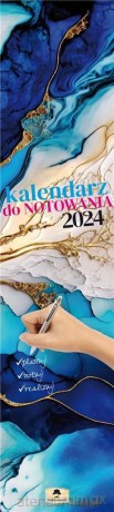 Kalendarz 2024 paskowy wąski Do notowania [KALENDARZ]