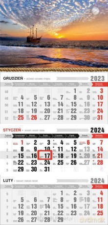 Kalendarz 2024 Trójdzielny Ekonomiczny Morze [KALENDARZ]