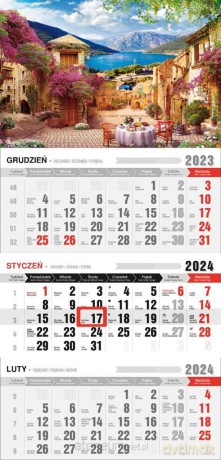 Kalendarz 2024 Trójdzielny Ekonomiczny Romantico [KALENDARZ]