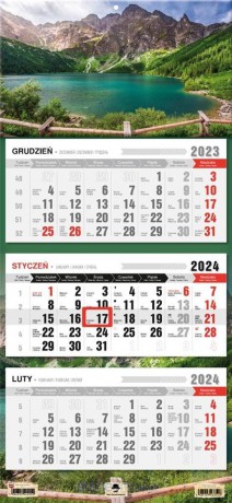 Kalendarz 2024 trójdzielny Morskie Oko [KALENDARZ]