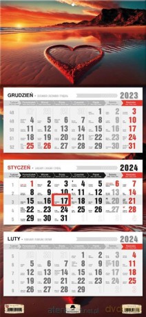 Kalendarz 2024 trójdzielny Strumyk [KALENDARZ]
