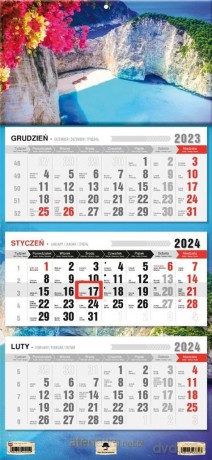 Kalendarz 2024 trójdzielny Zakhyntos [KALENDARZ]