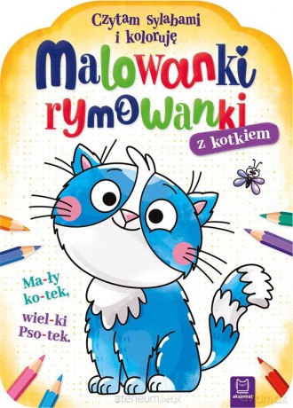 Malowanki rymowanki z kotkiem. Czytam sylabami i koloruję - Bogusław Michalec [KSIĄŻKA]