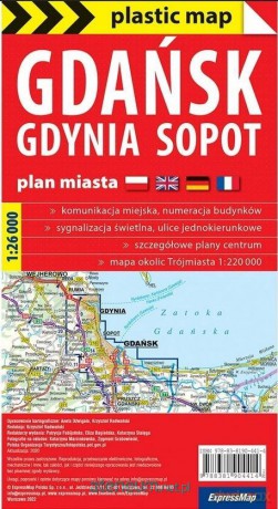 Plastic map Gdańsk Gdynia Sopot 1:26 000 [KSIĄŻKA]