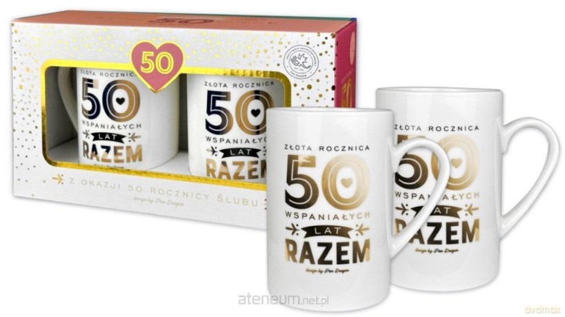 Zestaw 2 kubków Gold 50 rocznica