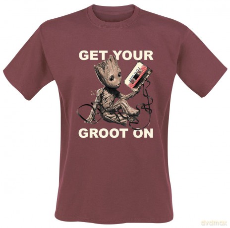 Marvel Guardians Of The Galaxy Vol.2: Get Your Groot On Large Maroon T-Shirt