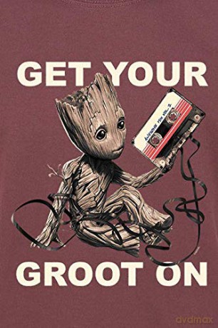 Marvel Guardians Of The Galaxy Vol.2: Get Your Groot On Large Maroon T-Shirt