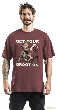 Marvel Guardians Of The Galaxy Vol.2: Get Your Groot On X-Large Maroon T-Shirt