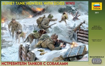 ZVEZDA Soviet Tank Hunters with Dogs 3611 [MODELARSTWO]
