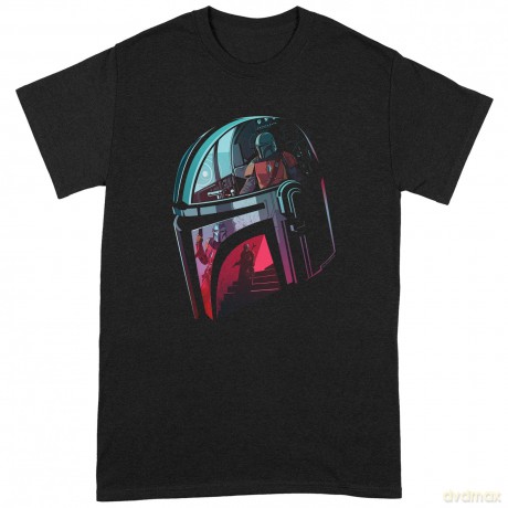 Star Wars - The Mandalorian: Mandalore Helmet Reflection Large Black T-Shirt