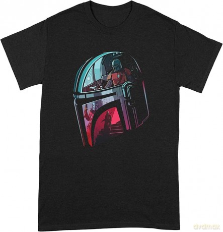 Star Wars - The Mandalorian: Mandalore Helmet Reflection Large Black T-Shirt