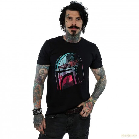 Star Wars - The Mandalorian: Mandalore Helmet Reflection Small Black T-Shirt
