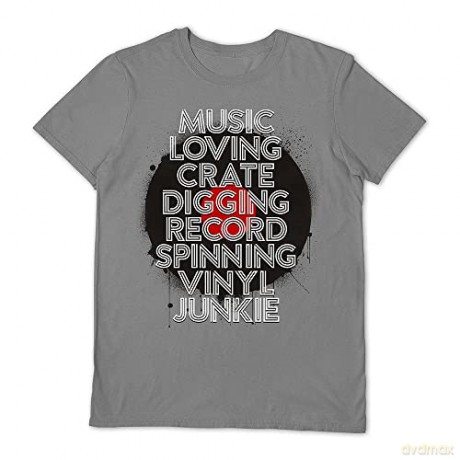 Vinyl Junkie: Music Loving Crate Digging Grey X Large T Shirt