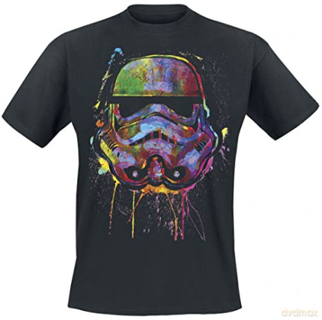 Star Wars: Paint Splats Helmet X-Large Black T-Shirt