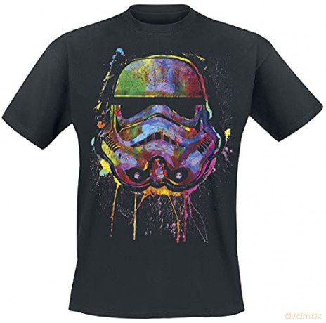 Star Wars: Paint Splats Helmet Xx-Large Black T-Shirt