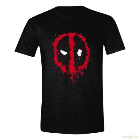 Deadpool: Splat Face X-Large Black T-Shirt