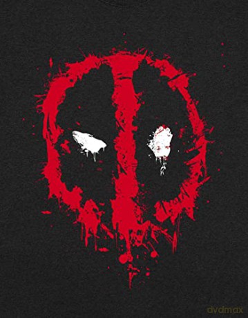 Deadpool: Splat Face Xx-Large Black T-Shirt