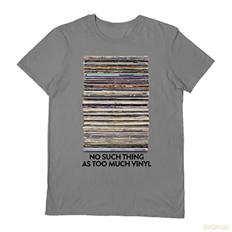 Vinyl Junkie: Too Much Vinyl Grey Small T Shirt