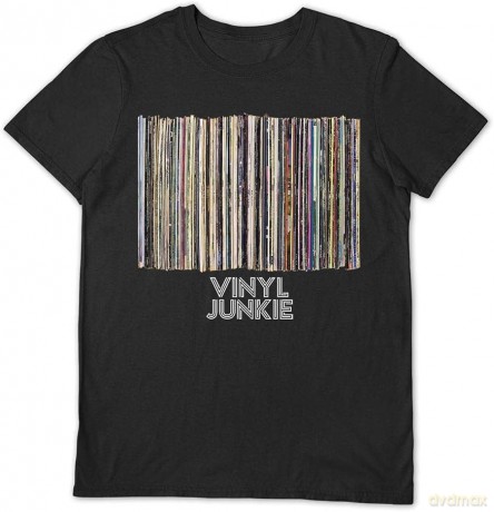 Vinyl Junkie: Vinyl Junkie Black Small T Shirt