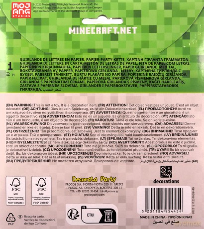 Banner Minecraft Happy Birthday