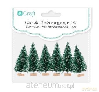 Choinka dekoracyjna zielona 5cm 6szt