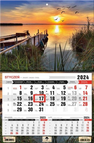 Kalendarz 2024 jednodzielny Mazury [KALENDARZ]