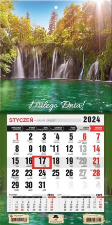 Kalendarz 2024 jednodzielny mini z magnesem [KALENDARZ]