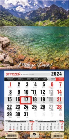Kalendarz 2024 jednodzielny mini z magnesem Tatry [KALENDARZ]