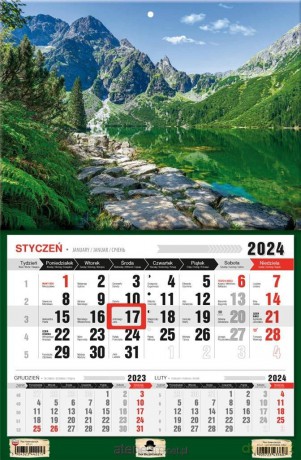 Kalendarz 2024 jednodzielny Morskie Oko [KALENDARZ]