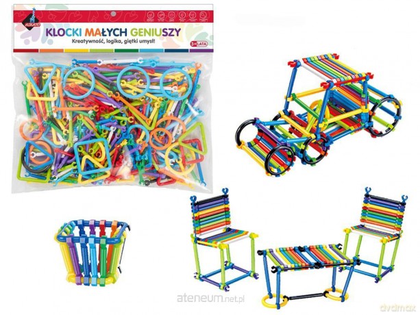 Klocki małych geniuszy patyki - 436 elementów [KLOCKI]