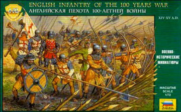 ZVEZDA English Infantry of 100 years War 8060 [MODELARSTWO]