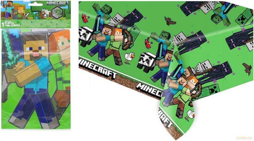 Obrus plastikowy Minecraft 120x180cm