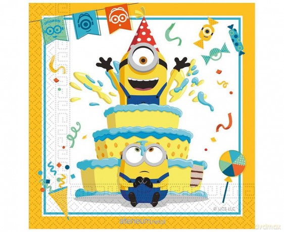 Serwetki Minions: The Rise of Gru 33x33cm 20szt