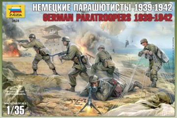ZVEZDA German Paratroopers 19391945 3628 [MODELARSTWO]