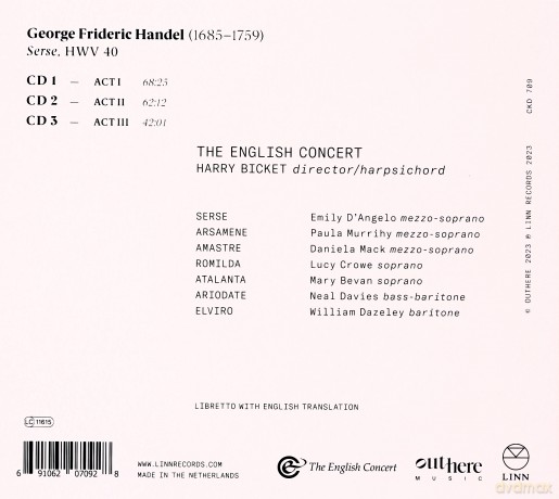 The English Concert: Handel: Serse [3CD]