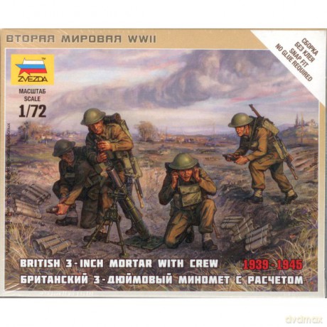 ZVEZDA British Mortar wcrew 19391942 6168 [MODELARSTWO]