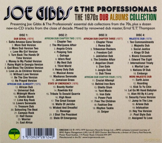 Joe Gibbs And The Professionals: The 1970s Dub Albums Collection [4CD]