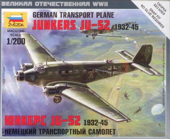 ZVEZDA German Transport Plane Junkers 6139 [MODELARSTWO]