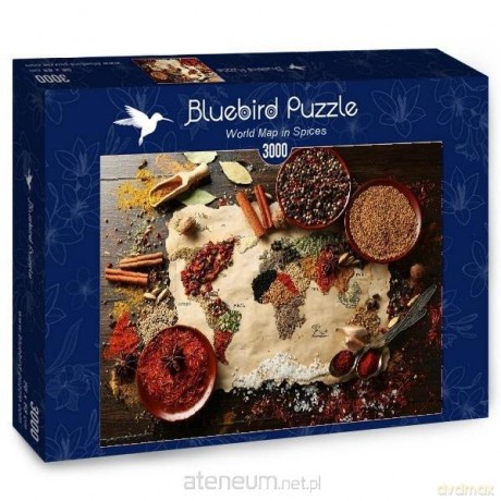 BLUEBIRD 3000 el. Mapa Świata pełna przypraw [PUZZLE]
