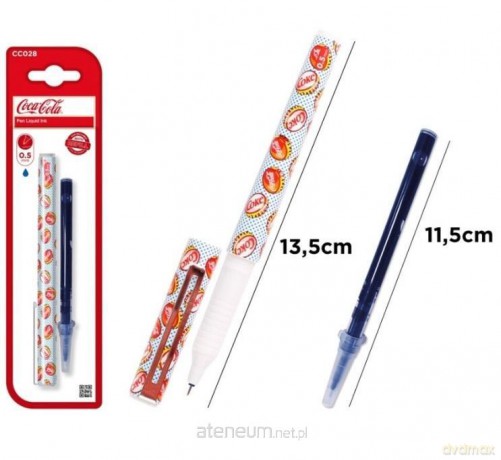 Cienkopis 0,5mm z wkładem wymiennym Coca-Cola