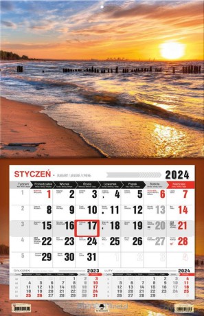 Kalendarz 2024 jednodzielny 3XL Bałtyk [KALENDARZ]