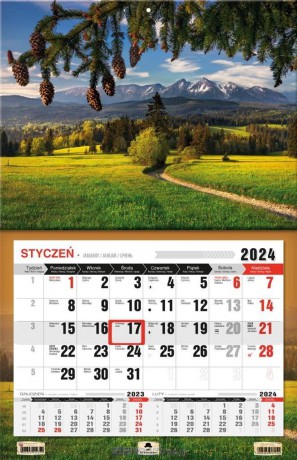 Kalendarz 2024 jednodzielny 3XL Tatry [KALENDARZ]
