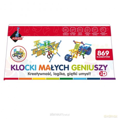 Klocki małych geniuszy patyki - 869 elementów [KLOCKI]