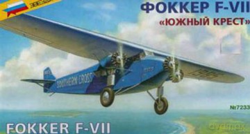 ZVEZDA Fokker F.VIIb3m Southern Cross 7233 [MODELARSTWO]