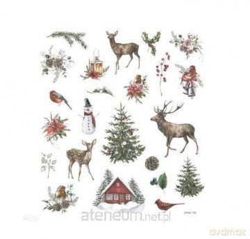 Naklejki z brokatem lovable chrismas 23szt