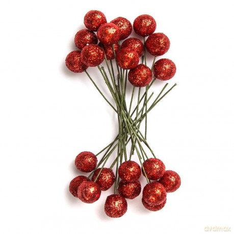 Owoce ostrokrzewu białe czerwone 1,2cm 24szt