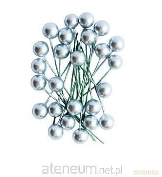 Owoce ostrokrzewu białe srebrne 1,2cm 24szt