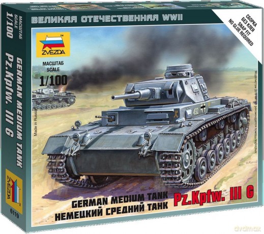 ZVEZDA German Medium Tank Pz.Kp.fw. III 6119 [MODELARSTWO]