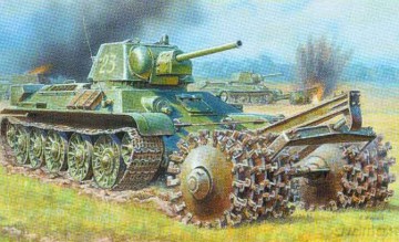 ZVEZDA T3476 Tank With Mine Roller 3580 [MODELARSTWO]
