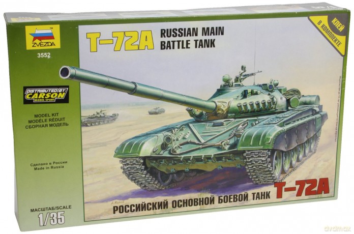 ZVEZDA T72A Soviet Main Battle Tank 3552 [MODELARSTWO]